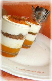 VERRINE ABRICOT,FROMAGE BLANC,SPÉCULOOS