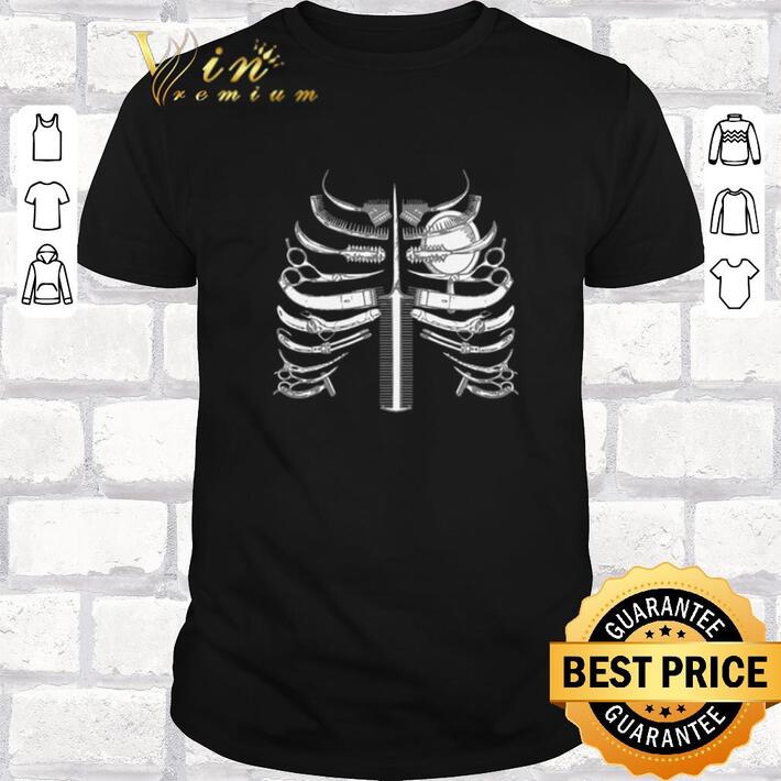 Funny Skeleton Ribs Bone Hairstyle shirt