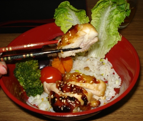Tori no Teriyaki-don (の鳥照り焼き丼ん) - Bol de riz au poulet teriyaki