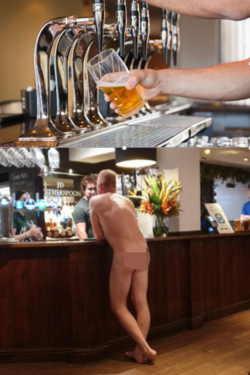  Les parieurs du pub sont abasourdis après avoir repéré "un homme nu servi à Wetherspoons"