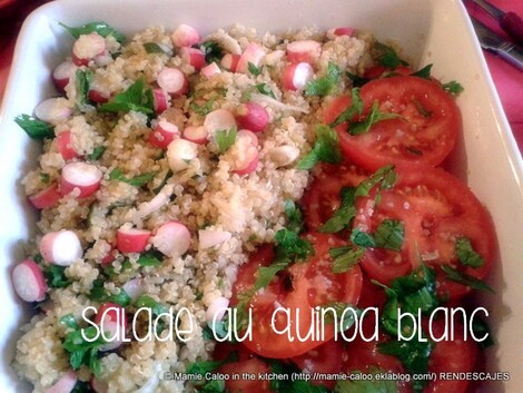 Salade au quinoa blanc et tomates