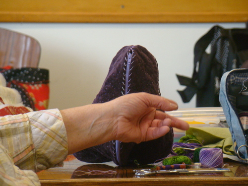 journée patch !!!! trousse aubergine 