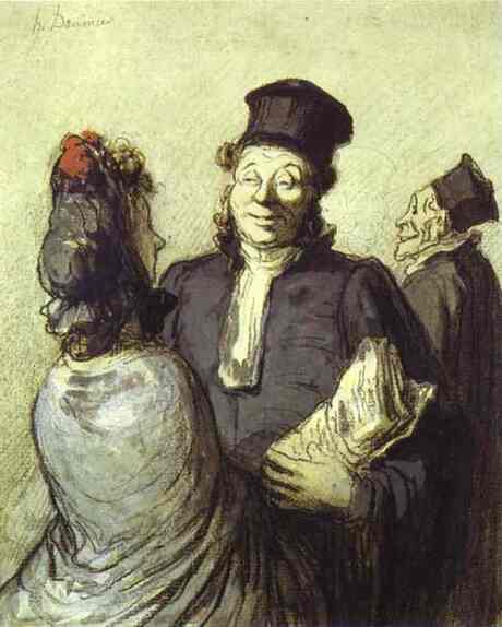 Honoré Daumier : L’avocat et sa cliente