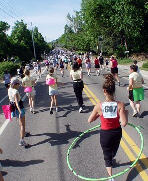 season marathon hula hoop running 