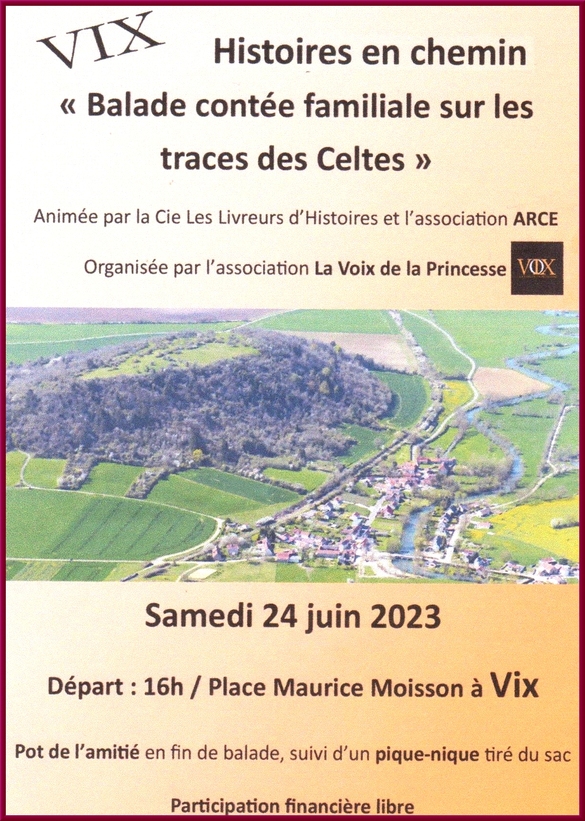 "Histoires en chemin", balade contée sur les traces des Celtes, est proposée par la Voix de la Princesse.