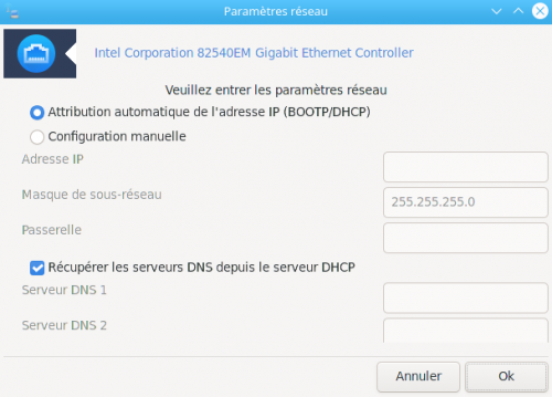 Configuration d'un poste utilisateur