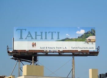 Tahiti travel billboard
