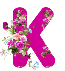 Alphabet en fleurs. 