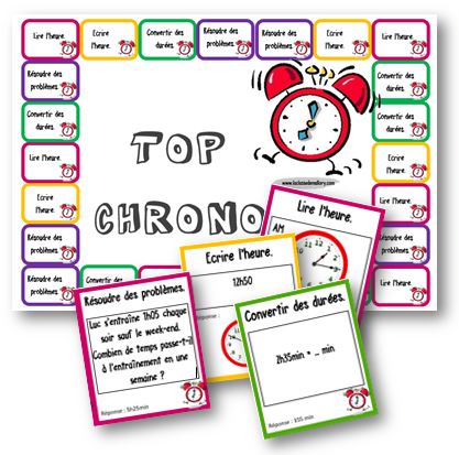 Top chrono - jeu pour travailler les durées