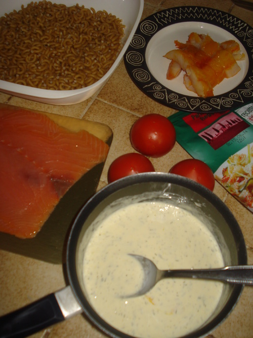 Des Coquillettes au Saumon fumé et Haddock fumé