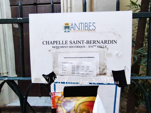 Antibes, la chapelle Saint Bernardin