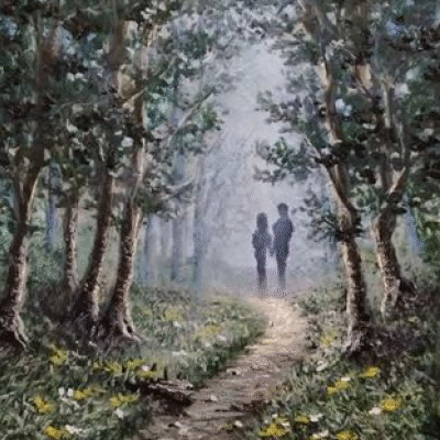 Dessin et peinture - vidéo 3863 : Comment peindre la lumière dans un sous bois 1/4 ? - huile ou acrylique.