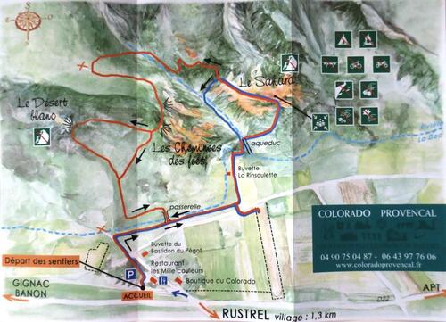 Plan du Colorado Provençal à Rustrel