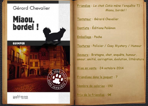 chat Catia mène l'enquête Miaou, bordel Gérard Chevalier