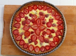 Tarte amandine aux fraises*