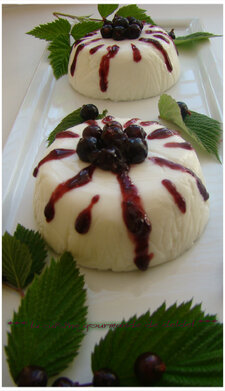 TIMBALE DE FROMAGE BLANC AUX CASSIS