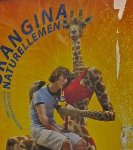 Orangina girafe affiche ado 2