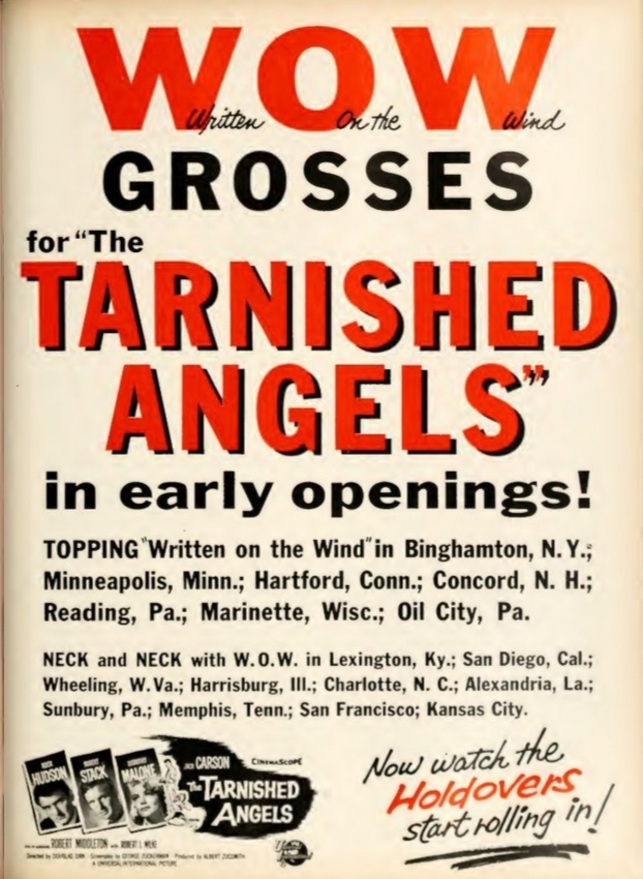 THE TARNISHED ANGELS BOX OFFICE USA 1957