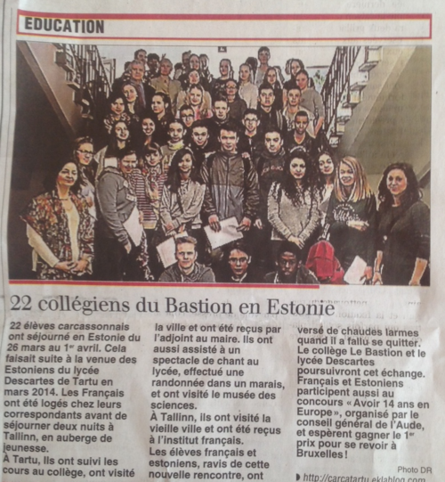 notre groupe in the newspaper again!!! 
