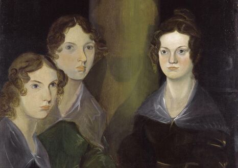 Emily Brontë (au centre) et ses soeurs Anne et Charlotte, peintes par leur frère Branwell Brontë vers 1834