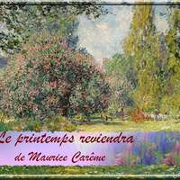 Le Printemps Reviendra Poeme De Maurice Careme Chezmamielucette