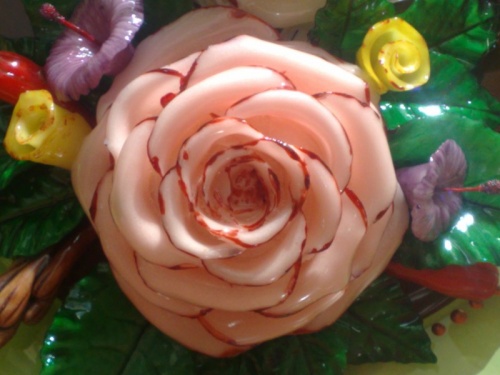 Roses sur assiette 