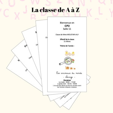 Document parents - La classe de A à Z !