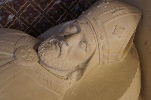 Gisant portrait de Sain-Germain-le-Scot Eglise Saint-Germain-le-Scot Carteret ERNOUF Guillaume.JPG