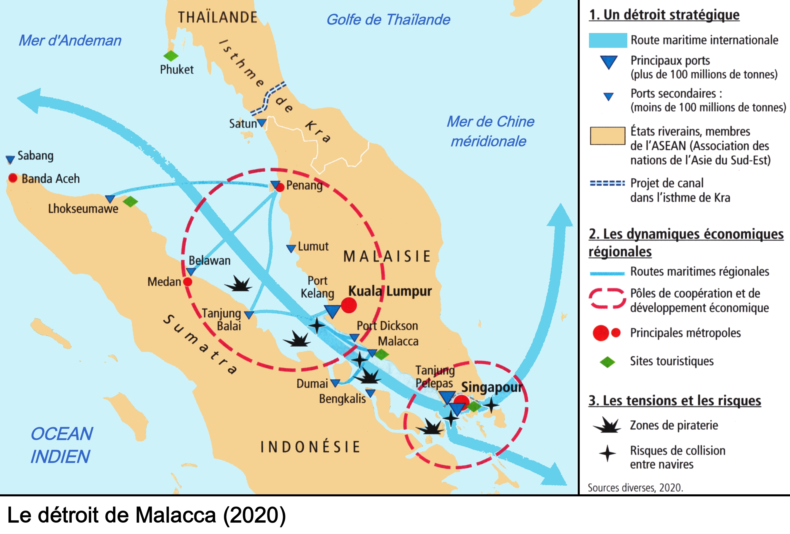 Le détroit de Malacca – Croquis | Histoire &amp; Géographie