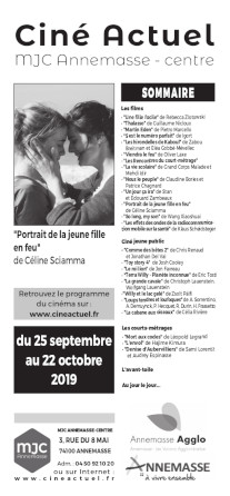 Programme du 25 septembre au 22 octobre 2019