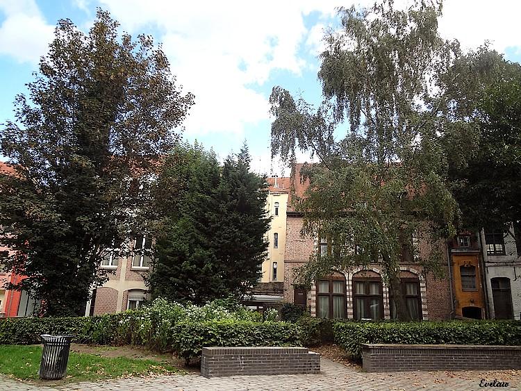 NOTRE DAME DE LA TREILLE - LILLE (3) - Le Jardin et le parvis - Place Gilleson