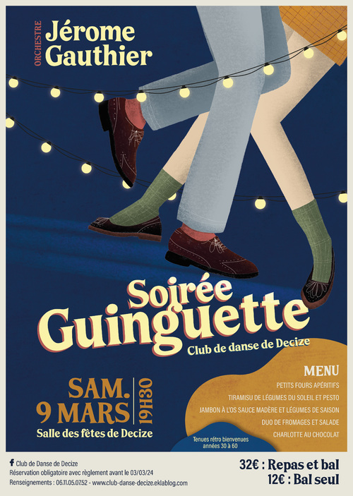 Samedi 9 mars 2024: Soirée Guinguette 