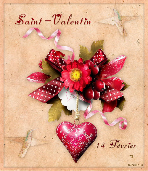 Bonne Fête de Saint-Valentin 2020 (Carte et Papier Outlook assorti)