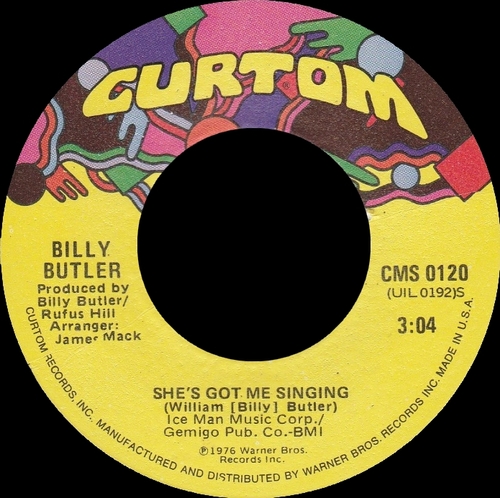 Billy Butler : Album " Sugar Candy Lady " Curtom Records CU 5015 [ US ]