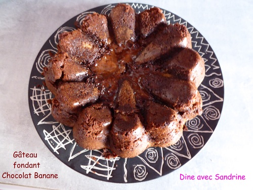 Un Gâteau fondant Chocolat Banane