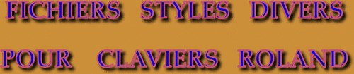 STYLES DIVERS CLAVIERS ROLAND SÉRIE 9986