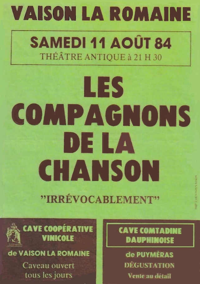 11 août 1984 Vaison-la-Romaine... Un grand absent : Jean-Pierre Calvet !