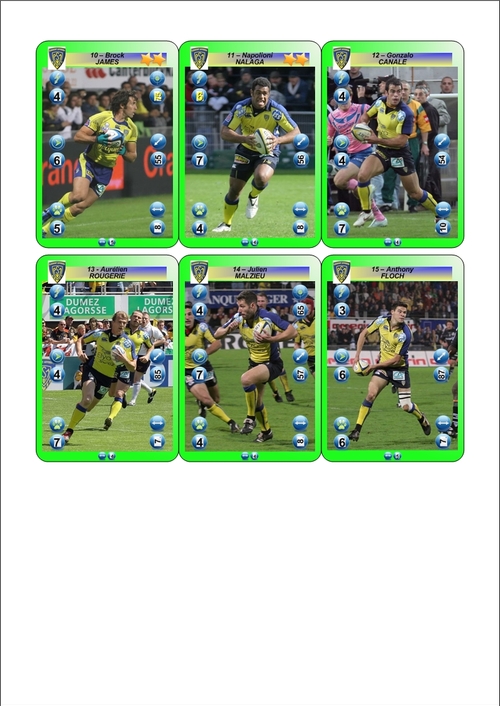 CardRugby cartes