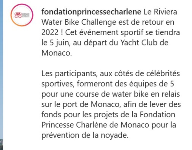 Le Riviera Waterbike  challenge Monaci; 5 juin 2022