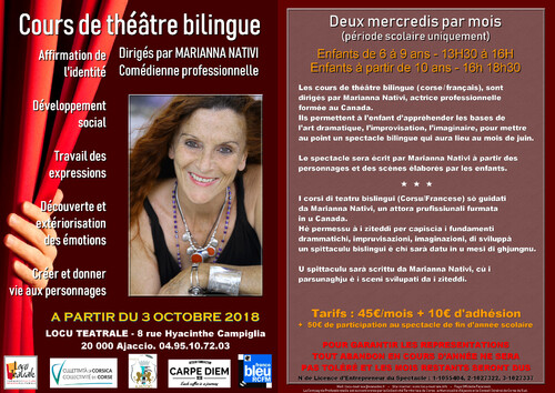 04 et 18 Décembre - Cours théâtre bilingues enfants