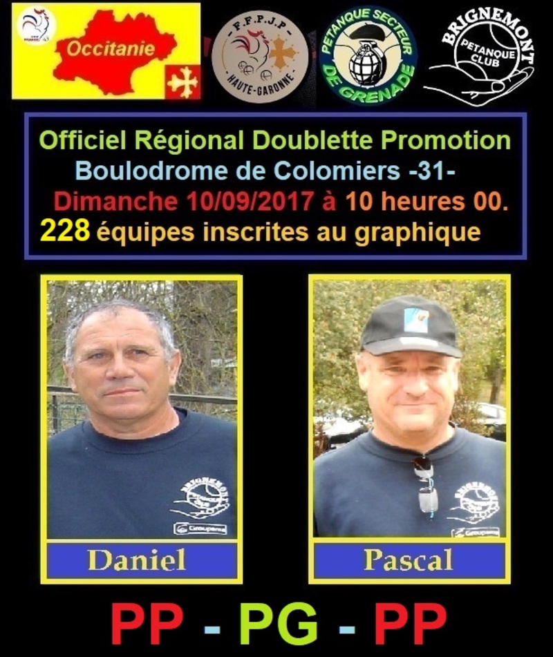 Régional en Doublette Promotion à Colomiers -31-.