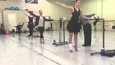 dance ballet class dancers at barre class