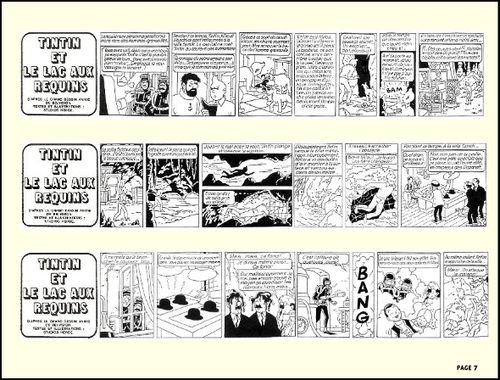 Tintin et le lac aux requins - Version inédite strips quotidiens