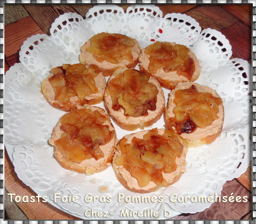 Toasts Foie Gras et Pommes Caramélisées à l'Apéritif