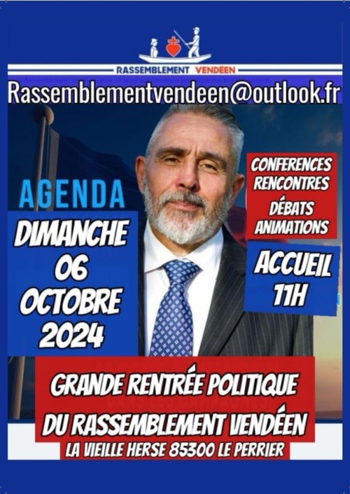 6 OCTOBRE 2024 - LA RENTREE DU RASSEMBLEMENT VENDEEN