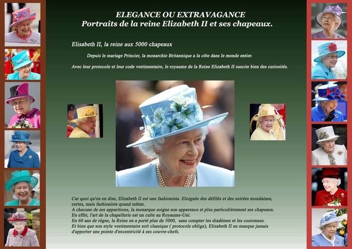 Belles Photos:  La Reine Élisabeth et ses chapeaux - de Philippe