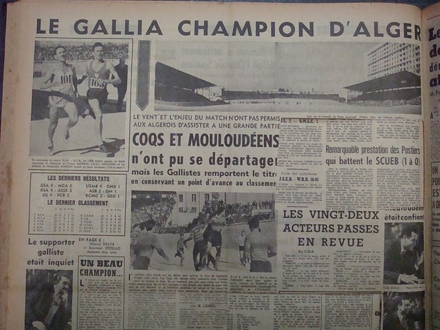 2.5.1954 Pour le titre GSA-MCA 0-0