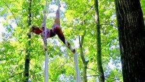 dance ballet class aerial acrobats forest 