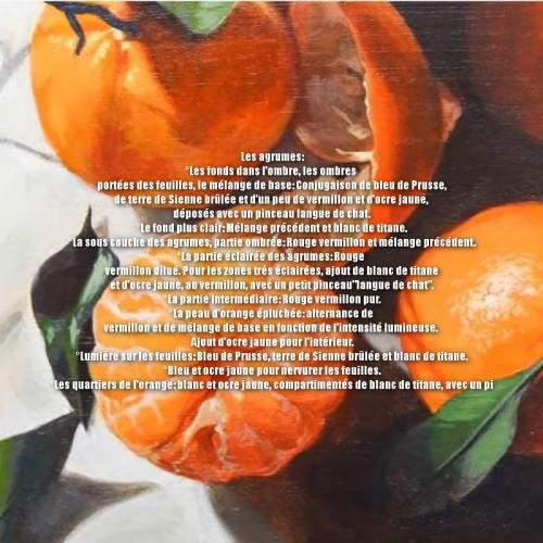 Dessin et peinture - vidéo 3451 : Comment peindre des agrumes ( oranges, mandarines, clémentines, etc..) ? - acrylique ou huile.