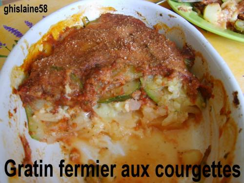 Gratin fermier aux courgettes